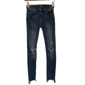 Lucky Brand Brooke Legging Jean Size 00‎ Distressed Pre-owned